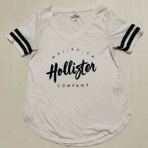 White Hollister V-neck Shirt